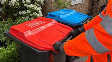 Image of twin bins. 