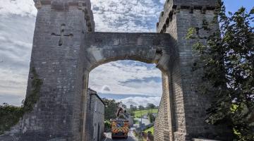 The damaged arch on Middleham Bridge has lost sections of stonework and has also become displaced creating a significant structural risk following a collision involving a heavy goods vehicle.