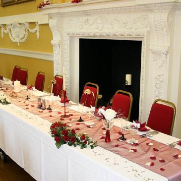 Table layout for bride and groom