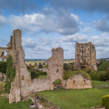 Sheriff Hutton Castle from above on a lovely day.