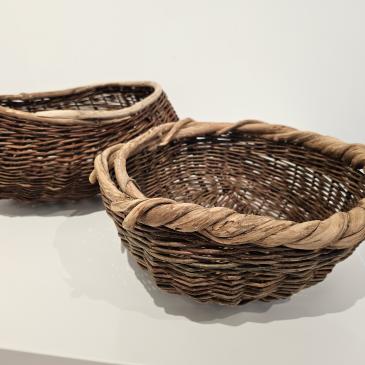 Two wicker baskets