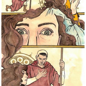 Comic drawing of Macbeth
