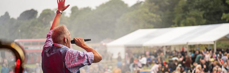 Singing at MeadowFest