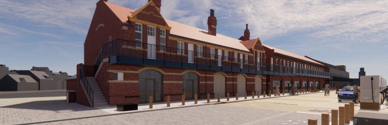 An artist impression of the West Pier at Scarborough