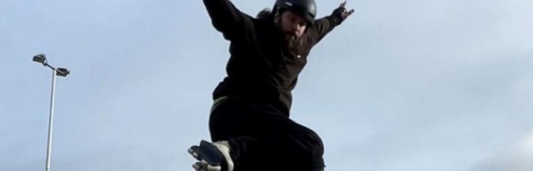 A skater in action at the existing Selby park.