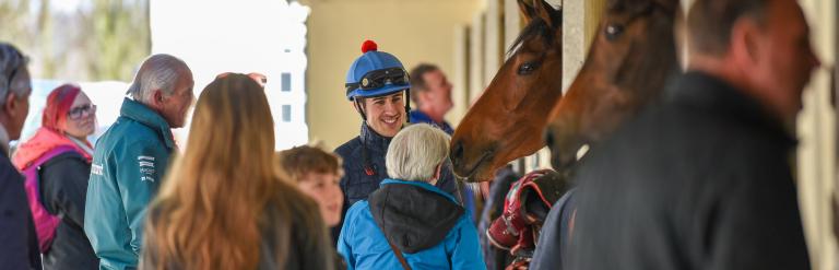 People and horses at Middleham Open Day