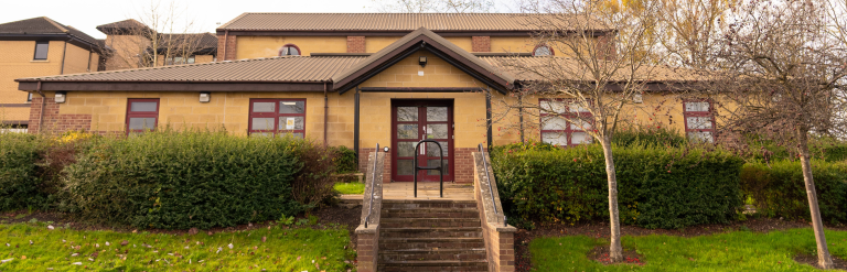A view of the front of Jennyfield Styan Community Wellbeing Hub