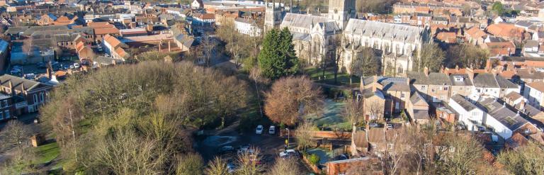 An aerial view of Selby Park