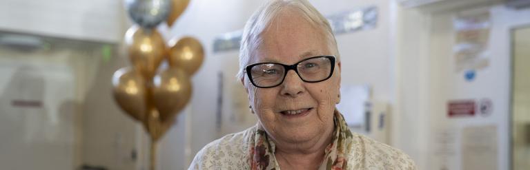 Photo of Dot at her retirement