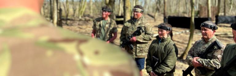 People enjoying laser tag at North Yorkshire Water Park