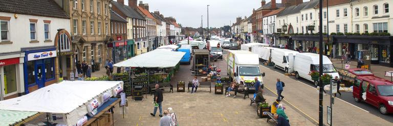 Photo of Northallerton High Street on Market Day