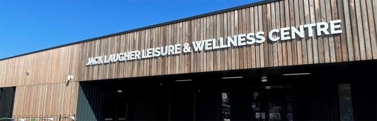 A view of the front entrance of the Ripon Leisure and Wellbeing Hub - The Jack Laugher Centre