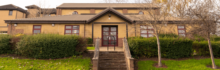 A view of the front of Jennyfield Styan Community Wellbeing Hub.