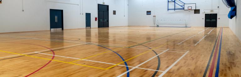 Sports hall in the Jack Laugher Leisure and wellness hub