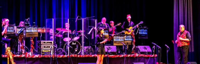 Musicians on stage at our festive concert in Leyburn