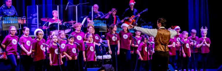 Musicians on stage at our festive concert in Leyburn