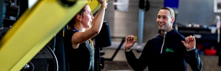 A lady working out in one of our leisure centres