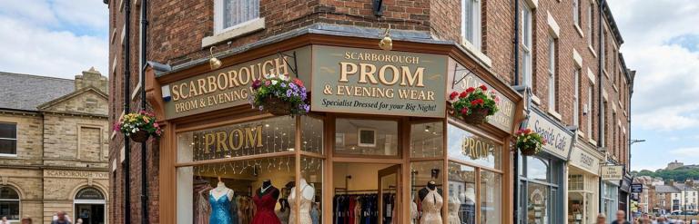 AI image of a fake prom dress shop