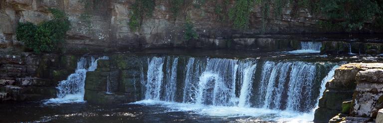 Waterfall at Richmond Falls on a sunny day