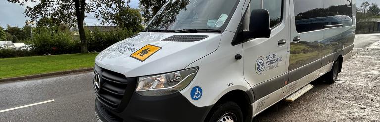 Photo of a school minibus